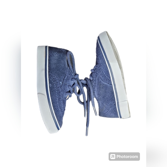 Janie & Jack Boys Navy Blue Wing Tip Shoes Sz 5 - Picture 3 of 4